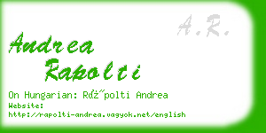 andrea rapolti business card